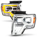 ANZO 09-14 Ford F-150 Full LED Proj Headlights w/Initiation Feature - Chrome ANZO