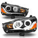 ANZO 2008-2015 Mitsubishi Lancer Projector Headlights w/ Halo Black (CCFL) ANZO