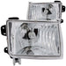 ANZO 1998-2000 Nissan Frontier Crystal Headlights Chrome ANZO