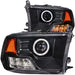 ANZO 2009-2015 Dodge Ram 1500 Projector Headlights w/ Halo Black (CCFL) ANZO