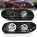 ANZO 1998-2002 Chevrolet Camaro Projector Headlights w/ Halo Black ANZO