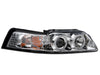 Raxiom 99-04 Ford Mustang Dual LED Halo Projector Headlights- Chrome Housing (Clear Lens) Raxiom