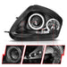 ANZO 2000-2005 Mitsubishi Eclipse Projector Headlights w/ Halo Black ANZO