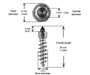 1" 25mm Standard Screw Studs Qty 150 IGRIP