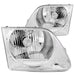 ANZO 1997-2003 Ford F-150 Crystal Headlights Chrome ANZO