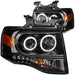 ANZO 2007-2014 Ford Expedition Projector Headlights w/ Halo Black ANZO