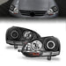 ANZO 2006-2009 Volkswagen Rabbit Projector Headlights w/ Halo Black (CCFL) ANZO