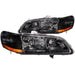 ANZO 1998-2002 Honda Accord Crystal Headlights Black ANZO