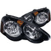 ANZO 2002-2004 Acura Rsx Crystal Headlights Black ANZO