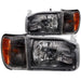 ANZO 1999-2004 Nissan Pathfinder Crystal Headlights Black ANZO