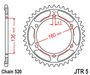 Rear Sprocket Steel 40t 520 Apr/Beta/Bmw/Husq JT