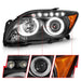 ANZO 2005-2010 Scion Tc Projector Headlights w/ Halo Black (CCFL) ANZO