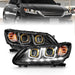 ANZO 2013-2015 Honda Accord Projector Headlights w/ U-Bar Black ANZO