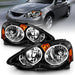 ANZO 2002-2004 Acura Rsx Crystal Headlights Black ANZO