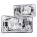 ANZO 2000-2004 Ford Excursion Crystal Headlights Chrome 2pc ANZO