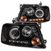 ANZO 2004-2008 Ford F-150 Projector Headlights w/ Halo and LED Black ANZO