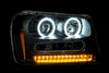 ANZO 2002-2009 Chevrolet Trailblazer Projector Headlights w/ Halo Black ANZO