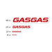 12" Gasgas Decal 8 Mil D-COR