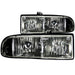 ANZO 1998-2005 Chevrolet S-10 Crystal Headlights Black ANZO