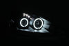 ANZO 2005-2006 Acura Rsx Projector Headlights w/ Halo Black ANZO