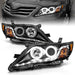 ANZO 2010-2011 Toyota Camry Projector Headlights w/ Halo Black (CCFL) ANZO