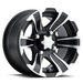 ITP SS 312 14x8 / 4x110 BP / 5+3 Offset Black w/ Machined Wheel ITP