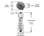 1 1/8" 30mm Std Screw Studs Qty 200 IGRIP