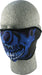 Half Face Mask Blue Chrome Skull ZAN