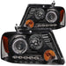 ANZO 2004-2008 Ford F-150 Projector Headlights w/ Halo and LED Black G2 ANZO