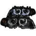 ANZO 2000-2003 BMW 3 Series E46 Projector Headlights w/ Halo Black ANZO