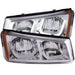 ANZO 2003-2006 Chevrolet Silverado 1500 Projector Headlights w/ U-Bar Chrome ANZO