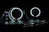 ANZO 2006-2009 Volkswagen Rabbit Projector Headlights w/ Halo Black (CCFL) ANZO