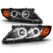 ANZO 2011-2013 Kia Optima Projector Headlights w/ Halo Black (CCFL) ANZO