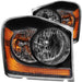 ANZO 2004-2006 Dodge Durango Crystal Headlights Black ANZO