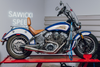 Indian Scout Mid Length Brushed Ss W/ Blk End Cap SAWICKI