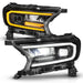 ANZO 19-23 Ford Ranger Full LED Projector Headlights w/ Initiation & Sequential - Black ANZO