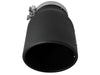 aFe MACHForce XP 5in 304 Stainless Steel Exhaust Tip 5 In x 7 Out x 12L in Bolt On Right - Black aFe