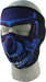 Full Face Mask Blue Chrome Skull ZAN