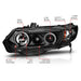 ANZO 2006-2011 Honda Civic Projector Headlights w/ Halo Black (CCFL) ANZO