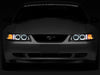 Raxiom 99-04 Ford Mustang Dual LED Halo Projector Headlights- Chrome Housing (Clear Lens) Raxiom