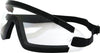 Wrap Around Sunglasses Black W/Clear Lens BOBSTER