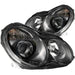 ANZO 2001-2007 Mercedes Benz C Class W203 Projector Headlights Black ANZO