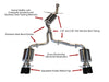 AWE Tuning Audi B8 A4 Touring Edition Exhaust - Quad Tip Diamond Black Tips - Does not fit Cabriolet