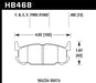 Hawk 03-05 Miata w/ Sport Suspension Blue 9012 Race Rear Brake Pads D1002