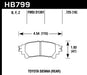 Hawk 14-16 Toyota Highlander HPS 5.0 Rear Brake Pads