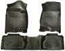 Husky Liners 07-12 Chevy Silverado/GMC Sierra Extended Cab WeatherBeater Combo Black Floor Liners