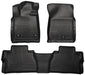 Husky Liners 2014 Toyota Tundra Double Cab Pickup WeatherBeater Black Front & 2nd Seat Floor Liners