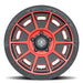 ICON Victory17x8.5 6x5.5 0mm Offset 4.75in BS Satin Black w/Red Tint Wheel