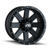 ION Type 134 17x8.5 / 6x139.7 BP / -6mm Offset / 106mm Hub Matte Black/Black Beadlock Wheel