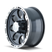 ION Type 174 15x10 / 5x114.3 BP / -38mm Offset / 83.82mm Hub Black/Machined Wheel